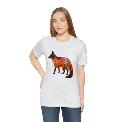 Autumn Fox Silhouette - Short Sleeve Tee